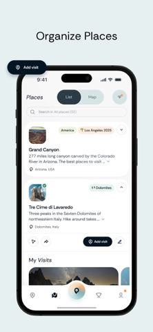 PlaceFlow: Travel Bucket List screenshot