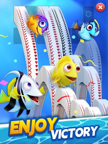 Solitaire Klondike Fish iPad screenshot