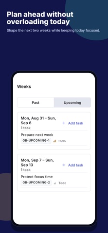 Getsbetter Weekly Planner screenshot