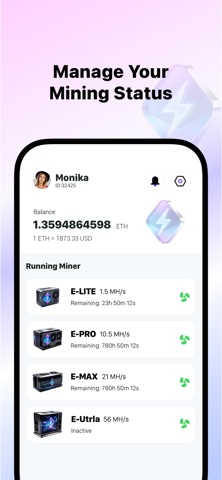 Power Mine ETH Mining Screenshot 2 of 4