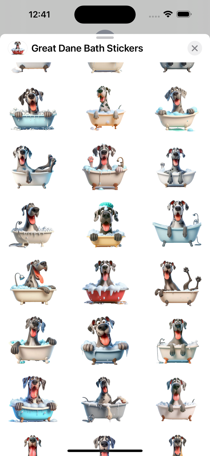 Great Dane Bath Stickers