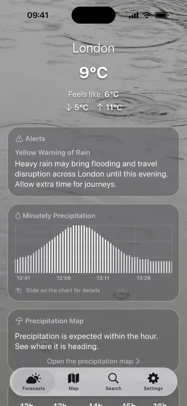 Weather + Radar & Rain Alerts screenshot 3 of 6