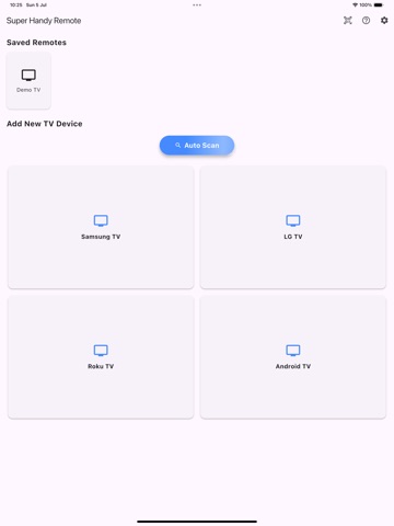 Handy TV Remote Control iPad screenshot