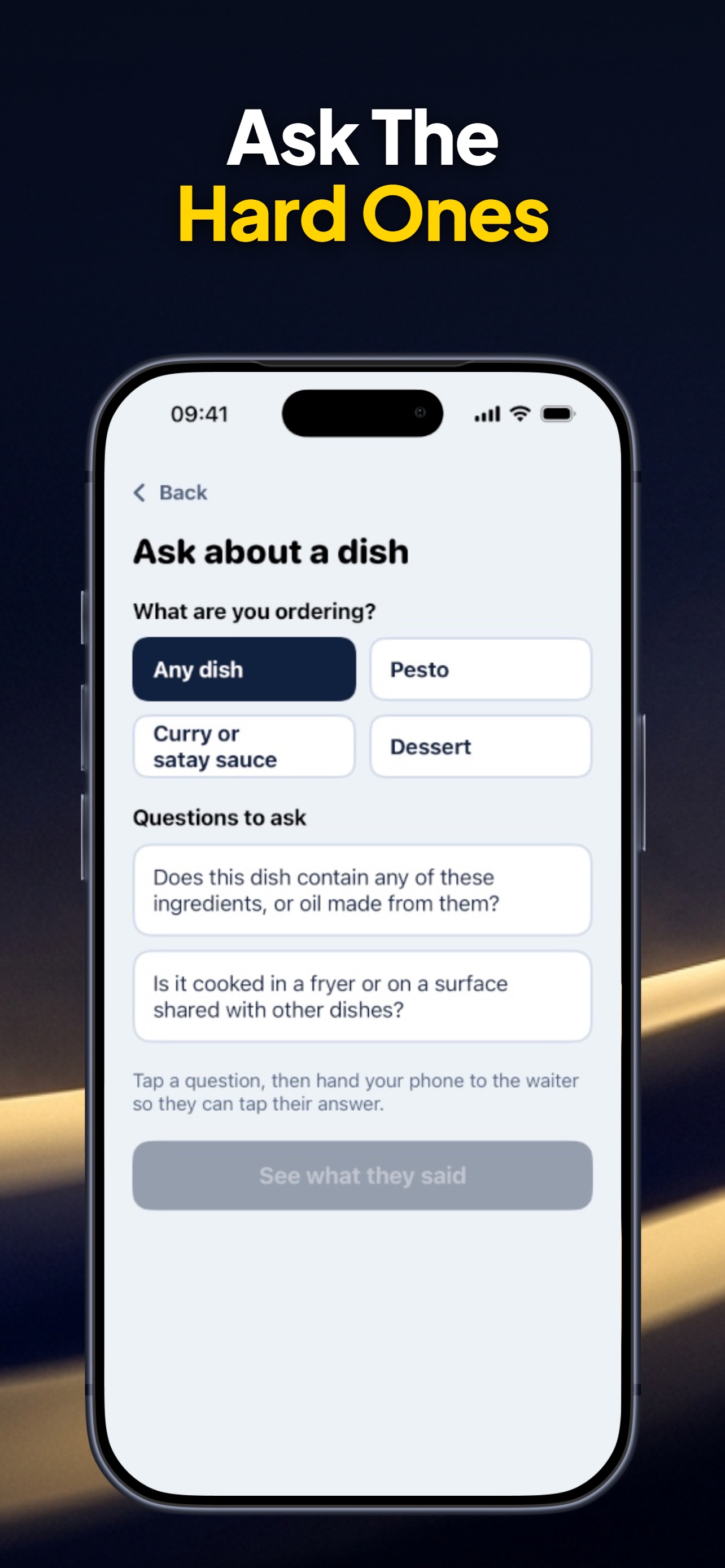 Screenshot 4 of Tableside Allergy Card