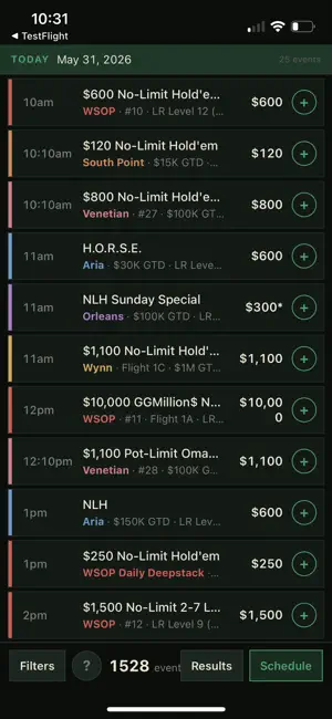 Poker Calendar screenshot 1