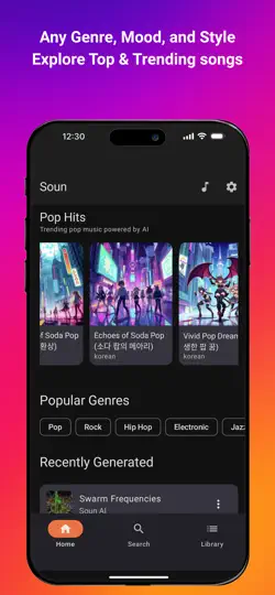 Screenshot von KI-Musik- Und Liedermacher auf dem iPhone 4