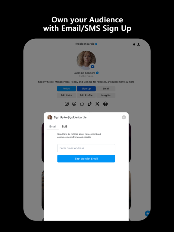 Link in Bio: Official Platform iPad screenshot 4 - Social Networking app