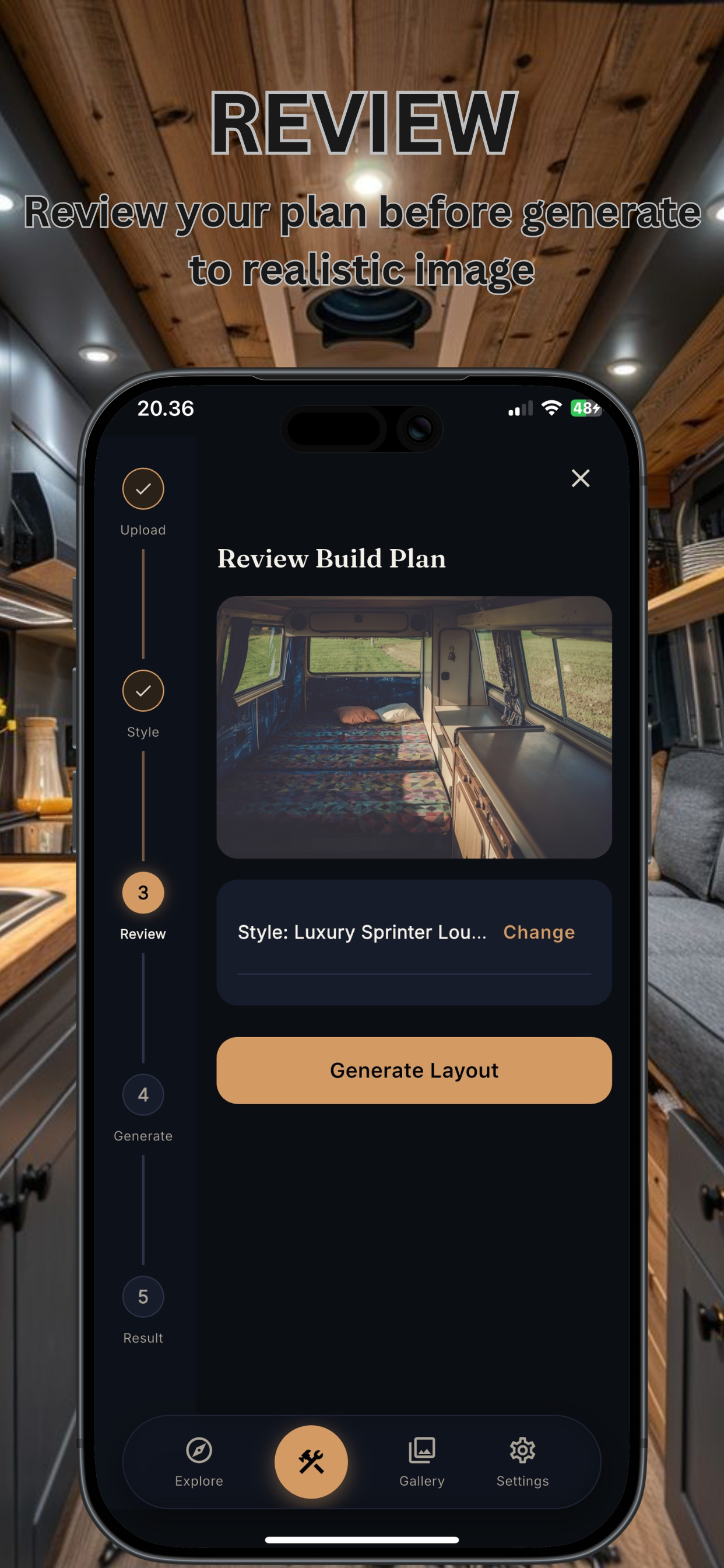 AI Camper Van Interior Design