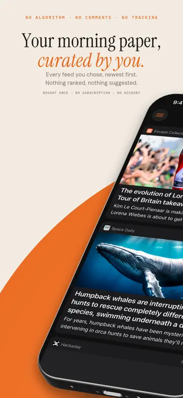 content — RSS feed reader screenshot 1 of 3