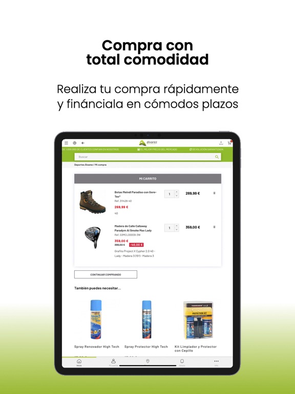 Alvarez deporte y tiempo libre iPad screenshot 4 - Sports app