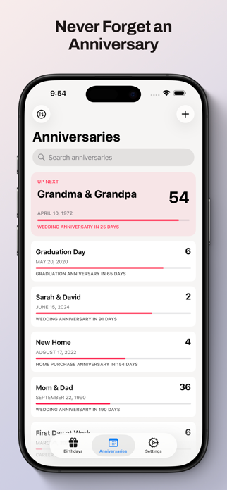 Milestone: Birthdays Screenshot 2 of 10