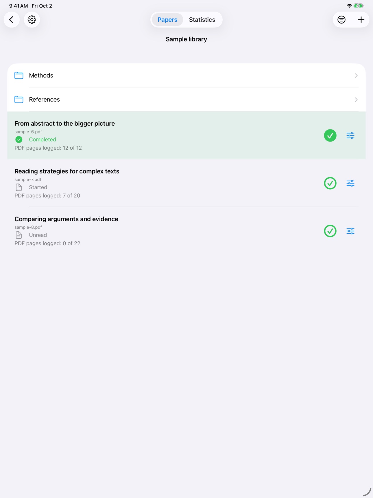 Screenshot 2 of FolioTally – Reading Log
