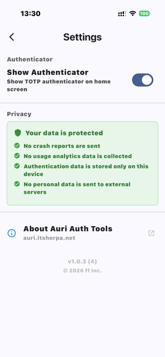 Auri Auth Tools Screenshot 4 of 7