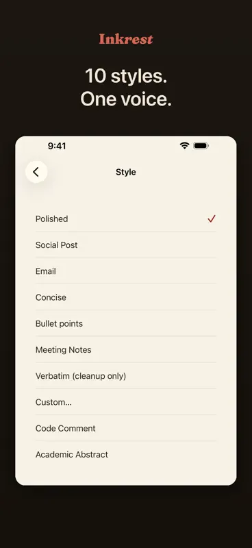 Inkrest: Private Dictation screenshot 6 of 8