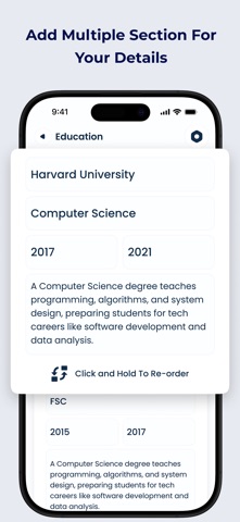 CV Maker : Resume App iPhone screenshot