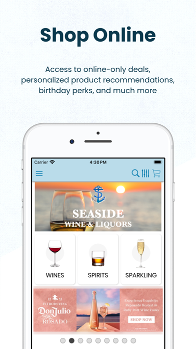 Seaside Wine and Liquors Screenshot 1 - AppWisp.com Seaside Wine and Liquors Screenshot 1 - AppWisp.com