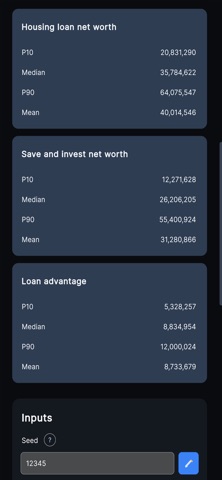 Calcul8 - Mortage vs Invest screenshot