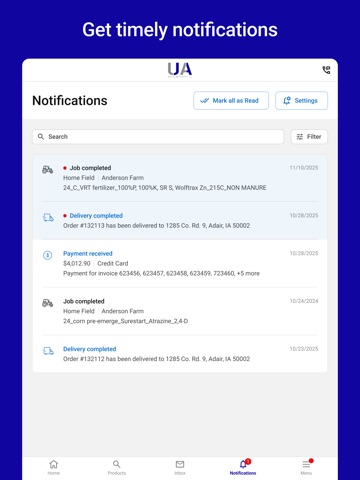 United Agronomy Connect iPad screenshot