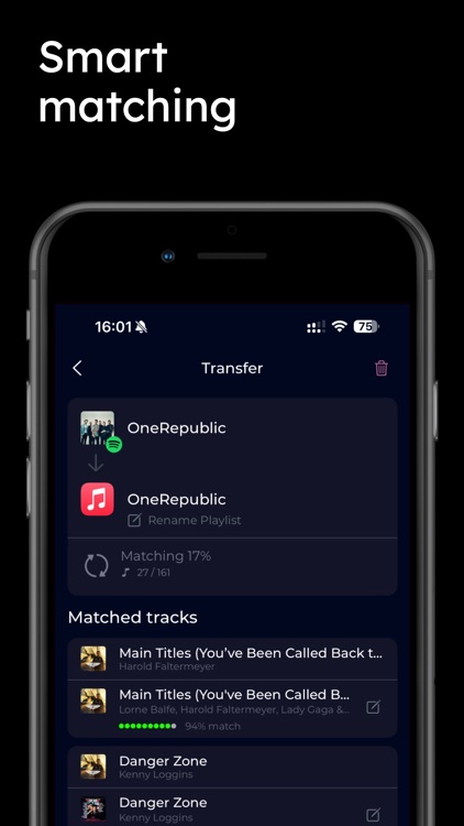Music transfer & stats: Swapy