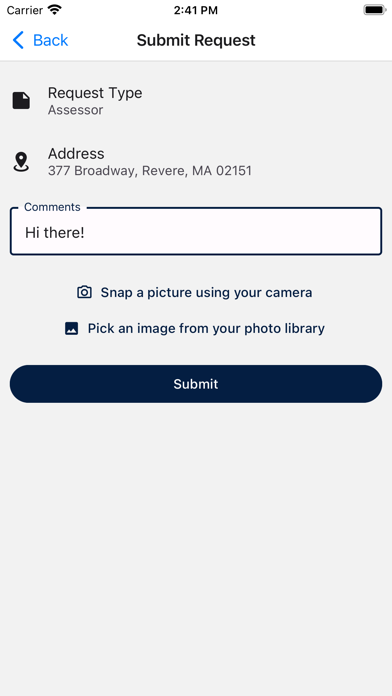 Revere311 Screenshot