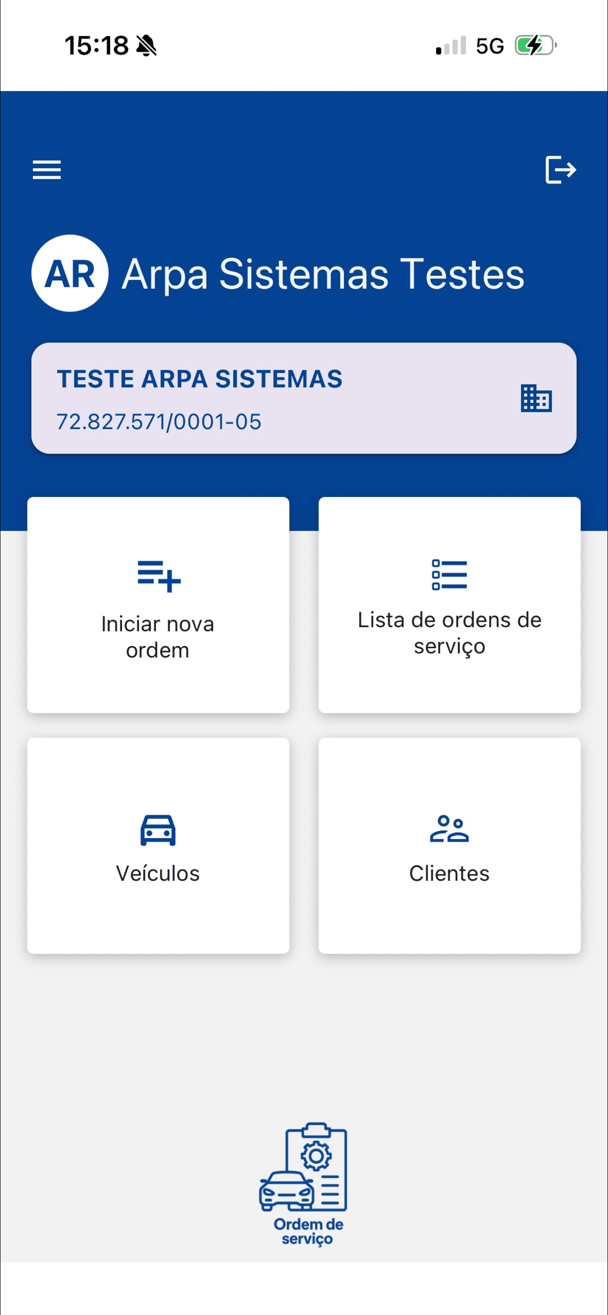 Ordem de serviço - Arpa