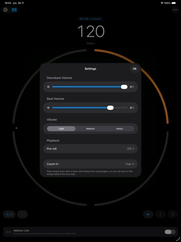 Band Metronome: Tempo, Setlist iPad screenshot