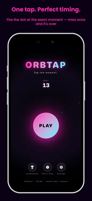 OrbTap: Neon Reflex Arcade screenshot 1