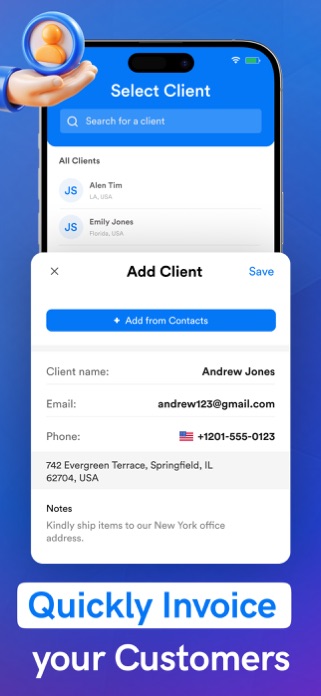 Simple Invoice:Estimate Maker Screenshot 4 of 7