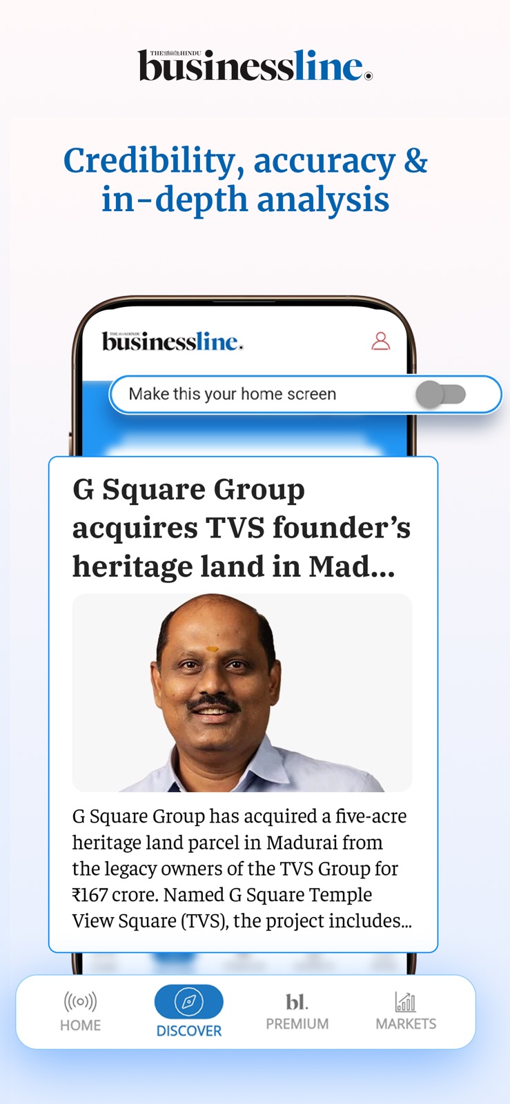 The Hindu Businessline News iphone screenshot 1