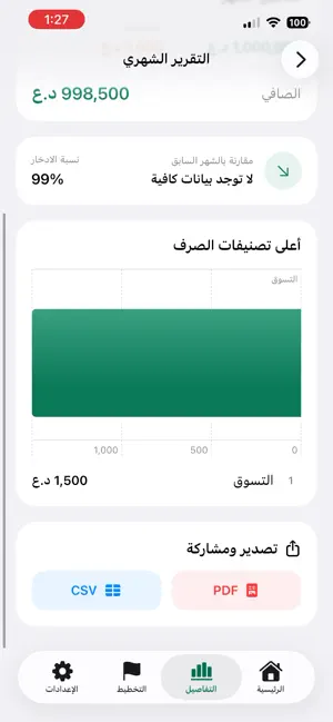 مصروفي - ميزانية شخصية screenshot 2