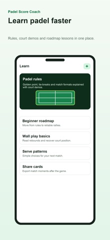 Padel Score Coach: Watch iPhone screenshot