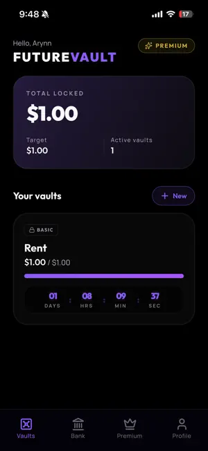 FutureVault: Savings Lockbox screenshot 1