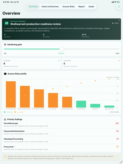 Shellwarrant: SSH Audit screenshot 2