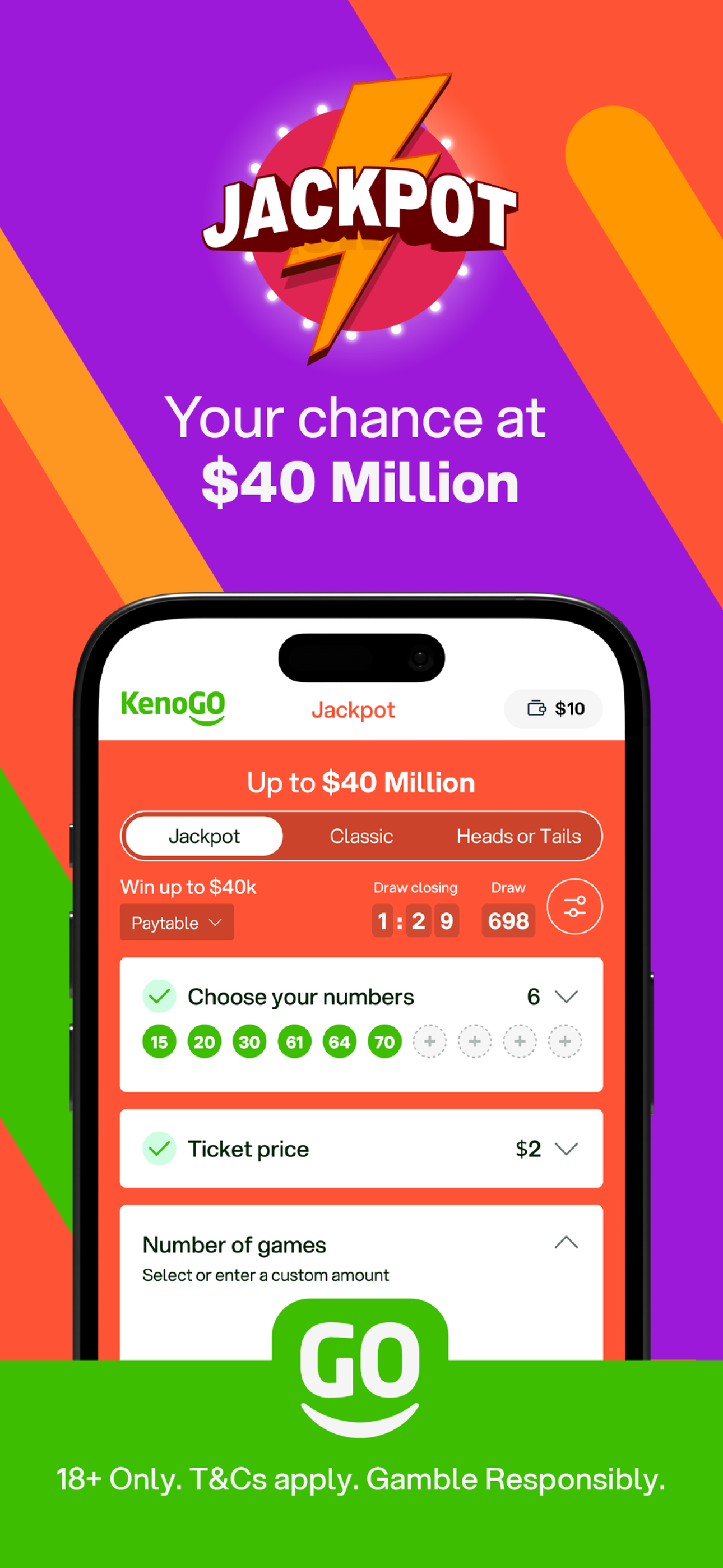 KenoGO: Play the Biggest Keno