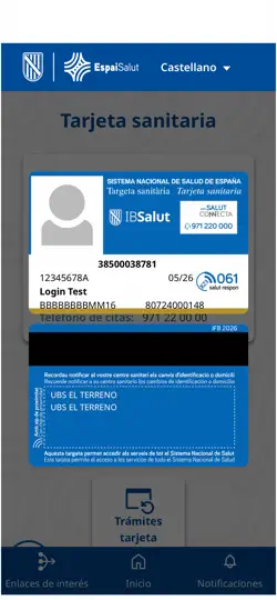 Captura de pantalla de EspaiSalut en iPhone 2