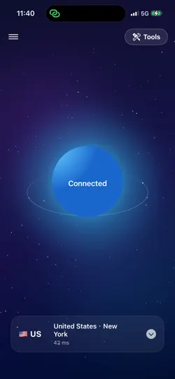 Captura de pantalla de Zarya VPN — Быстрый ВПН en iPhone 2