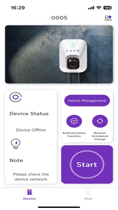 LAVO EV Charge Screenshot