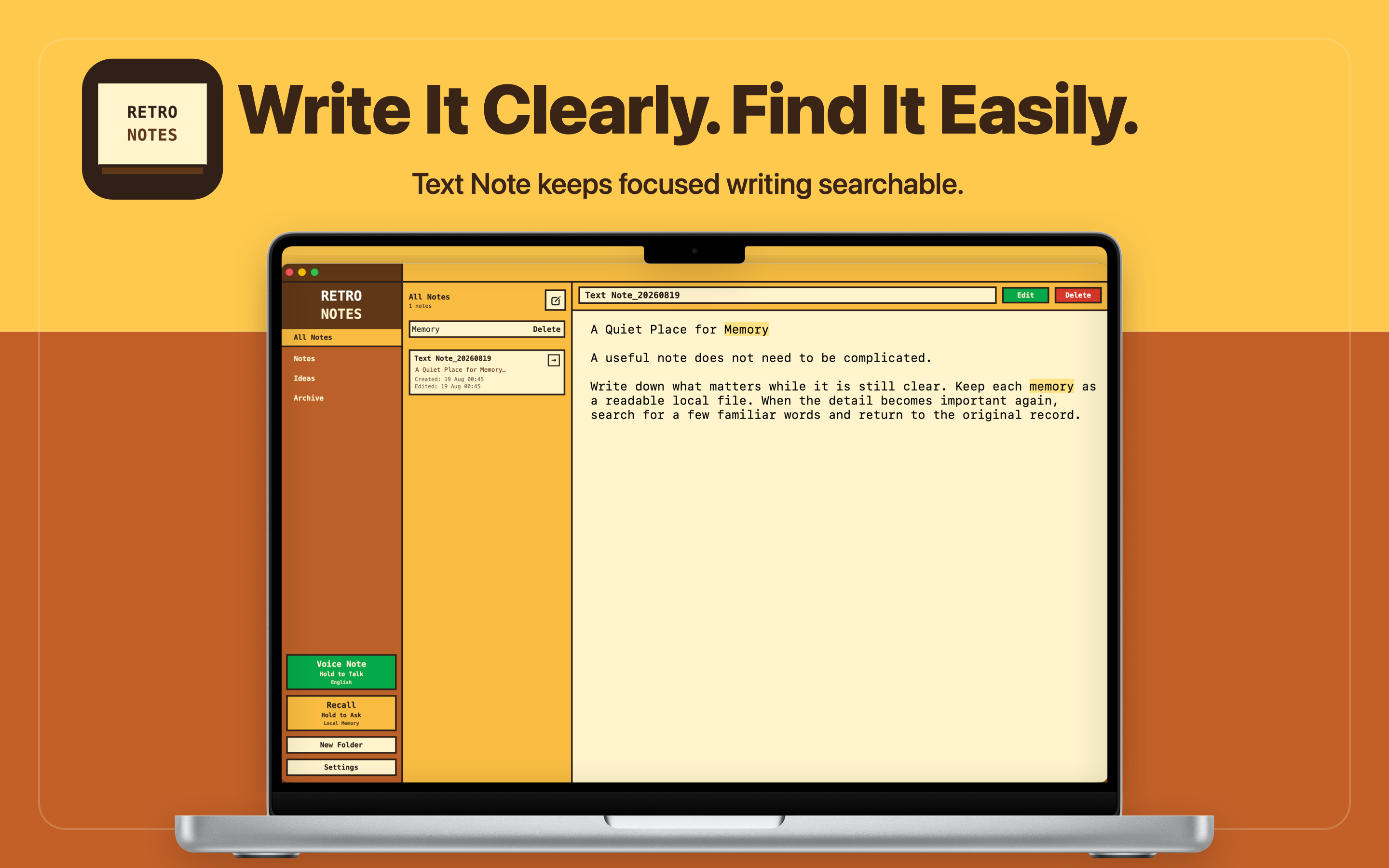 RetroNotes Markdown screenshot 15