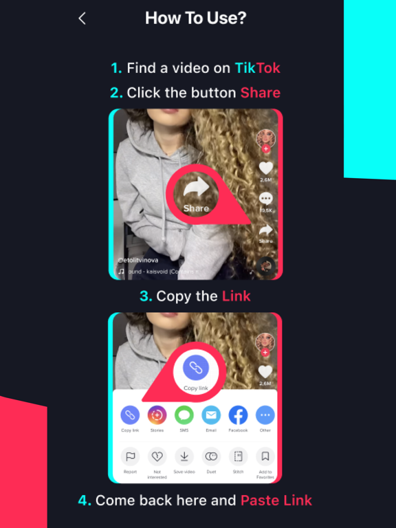 Repost Tik Share Videos iPad screenshot 3 - Entertainment app