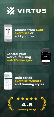 Virtus Athlete Gym Workout Log screenshot