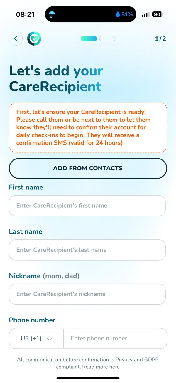 Screenshot #2 pour Caretaker Plus