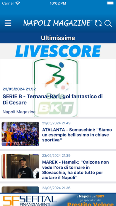 Napoli Magazine Screenshot