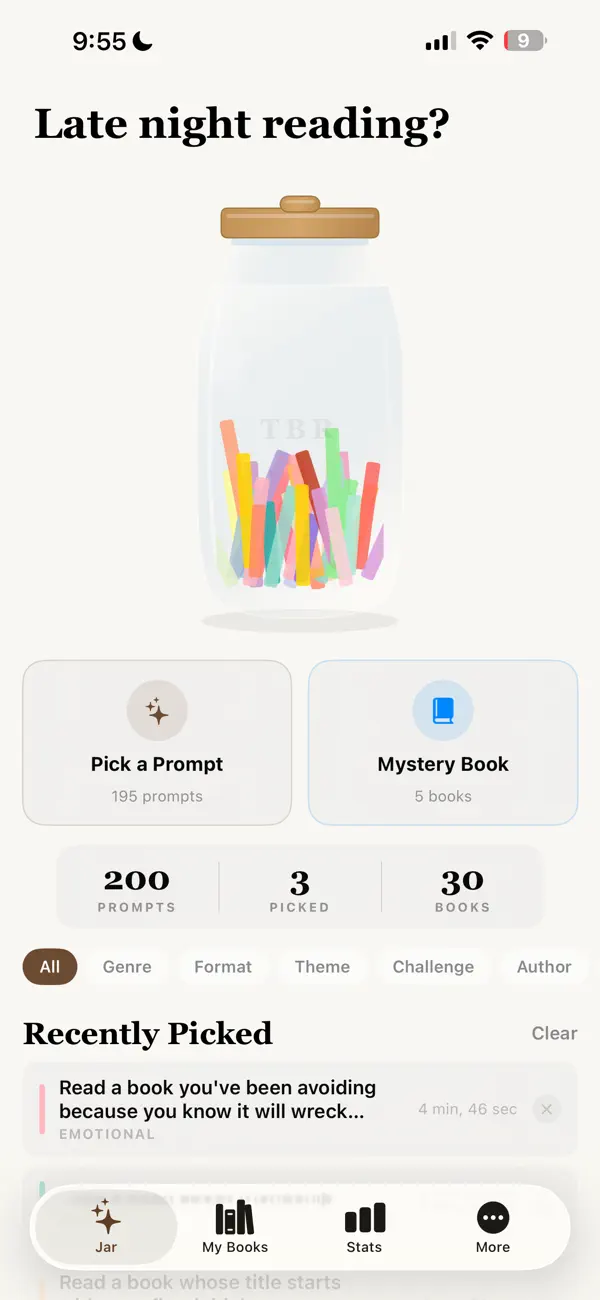 #1. TBR Book Jar: Reading Tracker (iOS) De: Christopher Mayberry