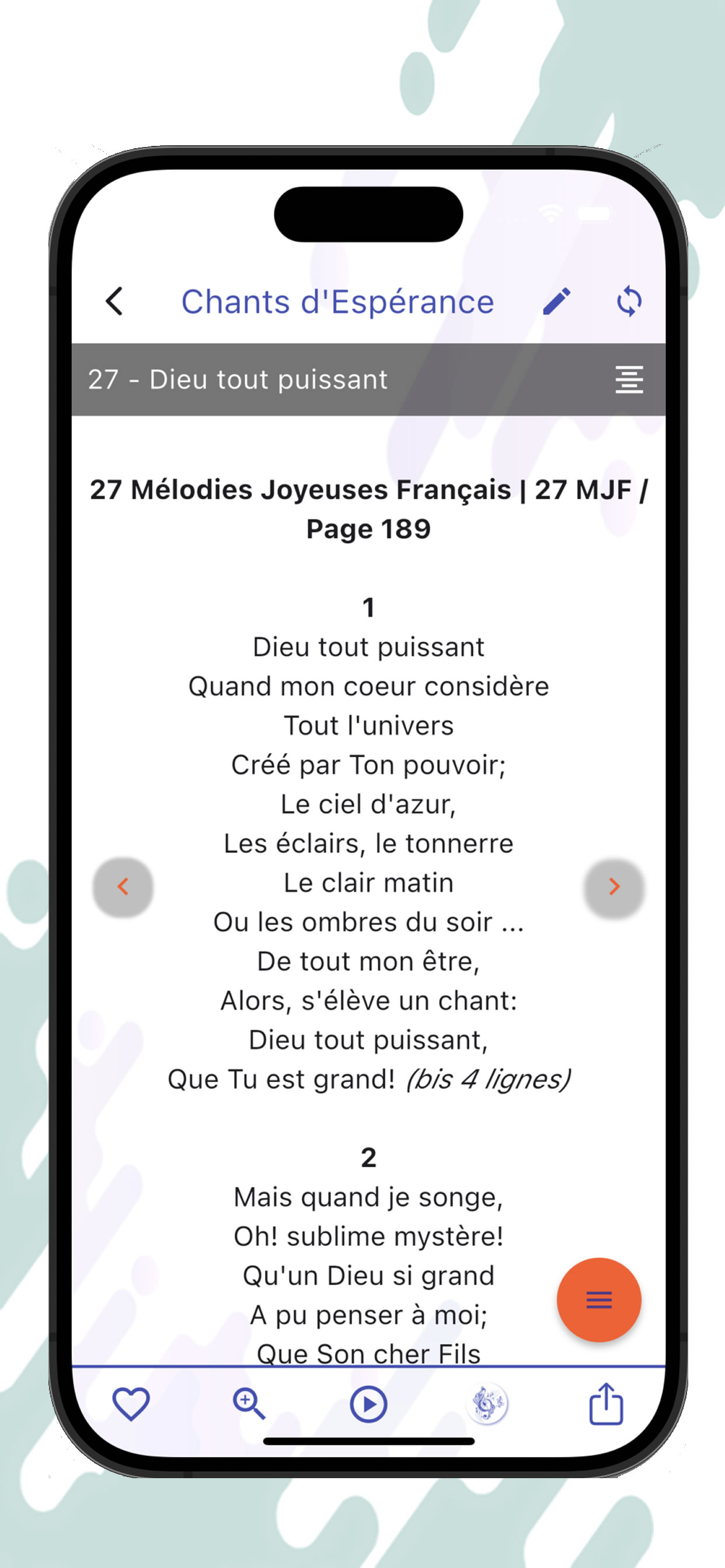 Chants d'Éspérance - Mélodie screenshot 4