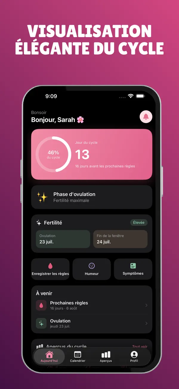 Screenshot #1 pour Bloom - Period & Cycle Tracker