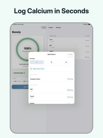 Bonely – Calcium Tracker iPad screenshot