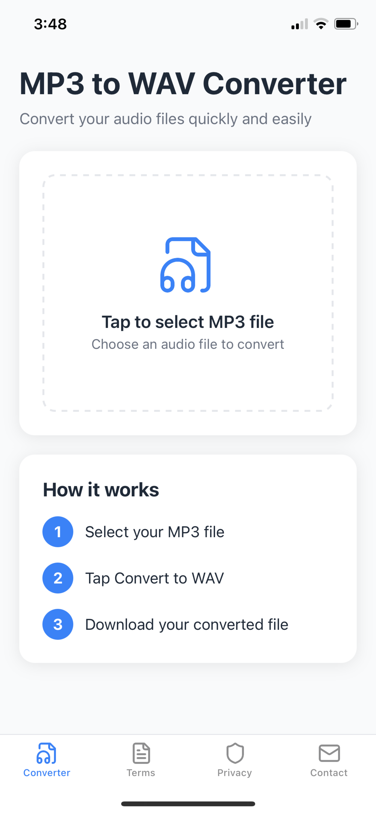 MP3 to WAV Converter