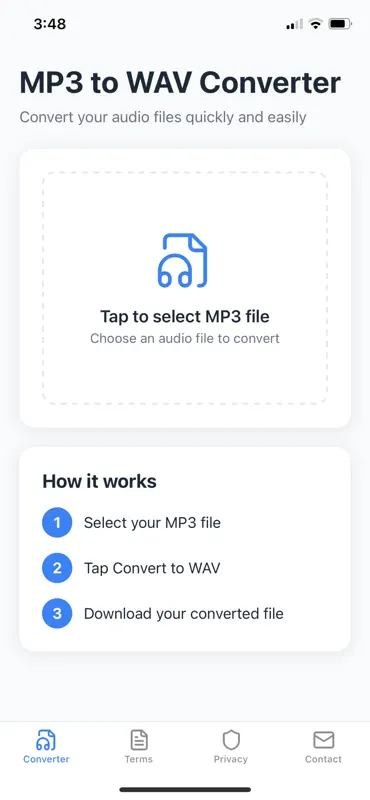 MP3 to WAV Converter screenshot 1 of 4