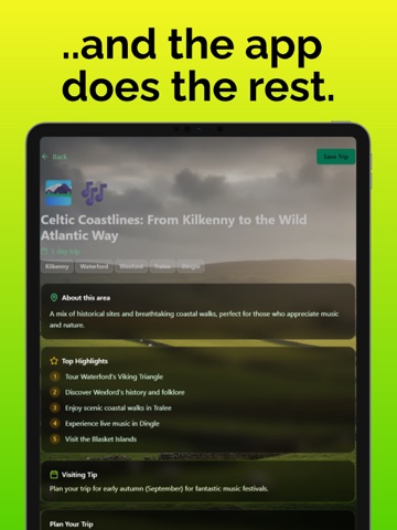 Ireland Guide - Trip Planner iPad screenshot