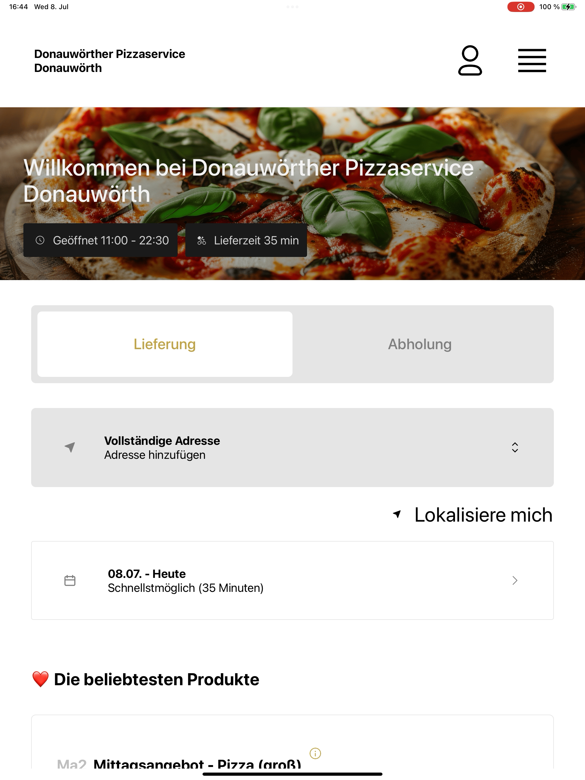 Donauwörther Pizzaservice screenshot 7